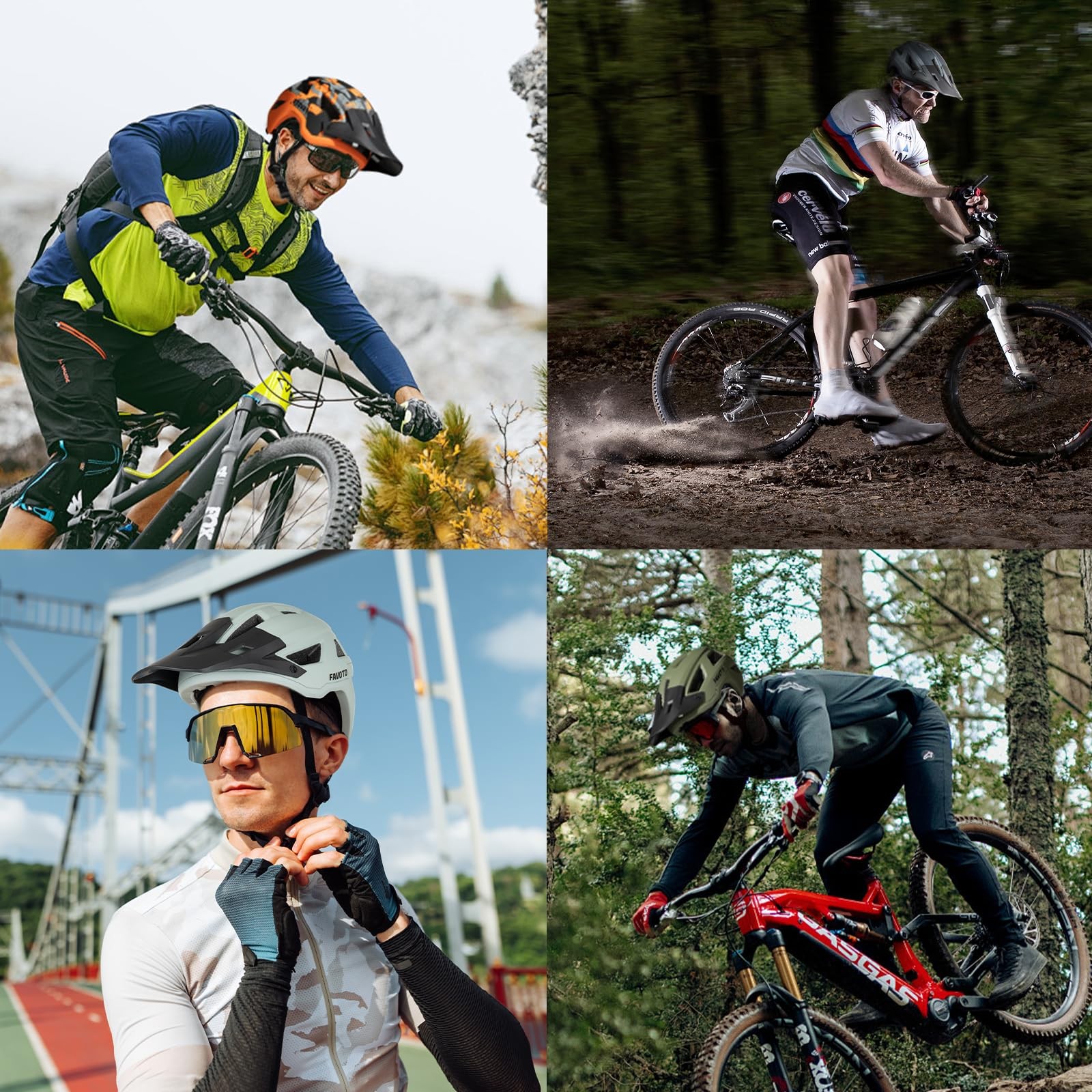 Casco Favoto per Mountain Bike Leggero con Fibbia Magnetica foto 5