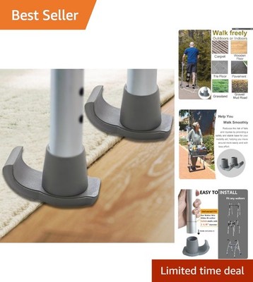 Universal Walker Glides 2 Pack - Smooth All-Surface Mobility Aid for Seniors