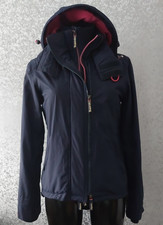 Superdry Original Windcheater Japan Navy Jacket Hood Slim Fit Three Zip Size XS