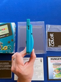 Nintendo Gameboy Color TEAL Complete CIB Handheld Console Nr-MINT  + PROTECTOR