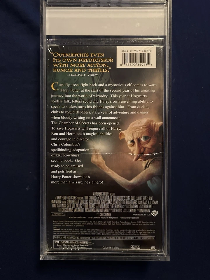 Sealed & Graded Harry Potter, And The Chamber Of Secrets VHS 8.5 Mint IGS - Image 4 of 4