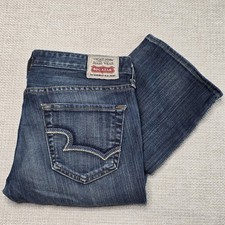 Big Star Jeans Women's Size 28 Rikki Low Rise Embroidered Stretch Blue Denim