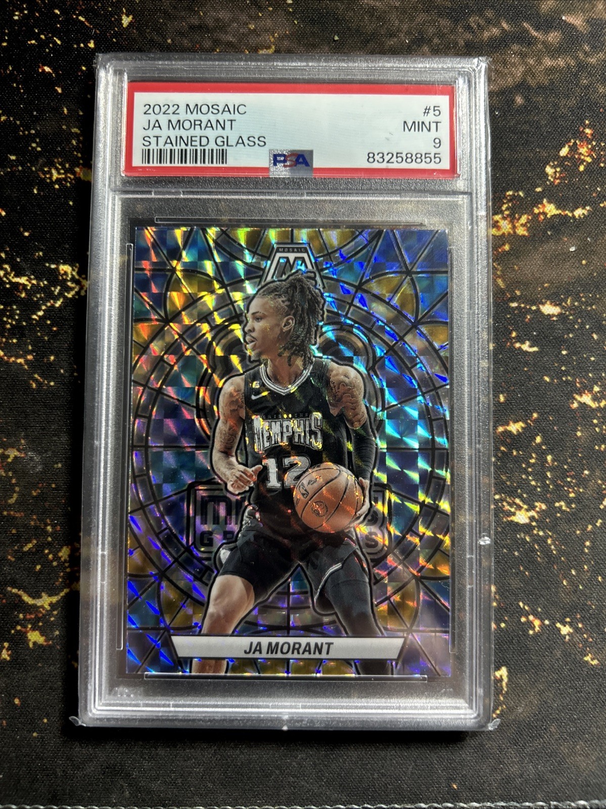 2022 Mosaic Ja Morant Stained Glass PSA 9 SSP