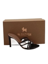 Blondish Women's Heels UK 5 Black 100% Leather Mule