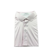 Collars  Co Pink White Geometric Dress Collar Men  s Polo Shirt Size 2XL NWOT