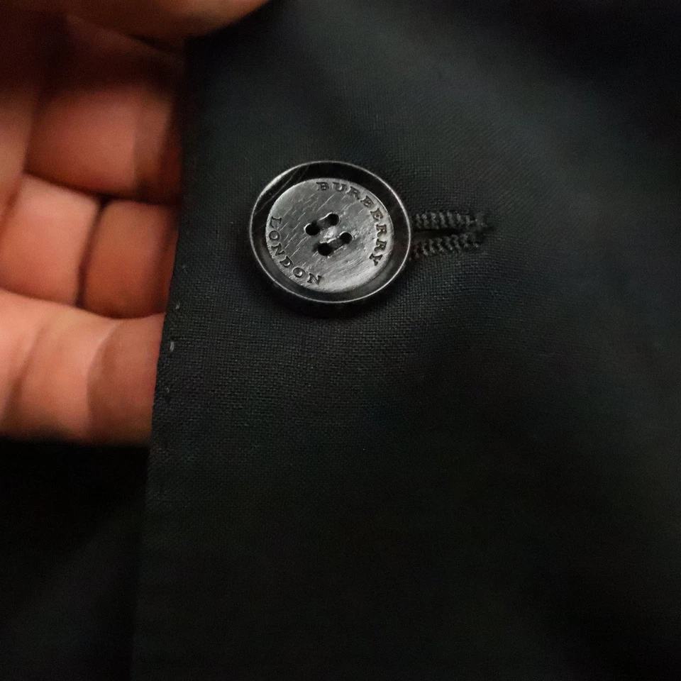 Traje Blazer Chaqueta Burberry London Lana Negro 56R Hecho en Italia Para Hombre Foto 4 de 4