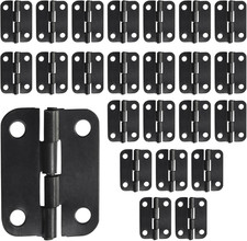 24pcs 1x34 Black Butt Hinges Cabinet Door Hinges Jewelry Box Small Box