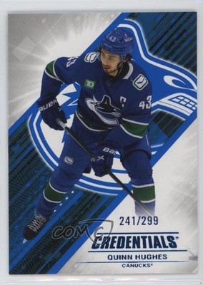 2024-25 Upper Deck Credentials Blue 241/299 Quinn Hughes #48 4z8