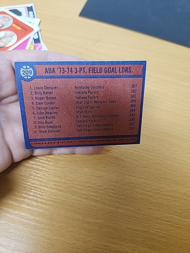 (5) Vintage Basketball Rebound Leaders & Team Leader Karten ABA & Virginia Squire - Bild 13 von 13