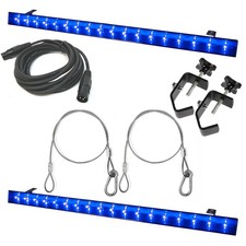 American DJ 2 ECO UV Bar DMX Liniowe światło LED z kablem, zaciskami i wiązką DMX512
