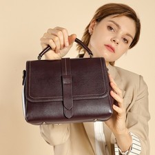 Top Layer Vegetable Tanned Leather Tote Bag Women's Handbag Shoulder Crossbody