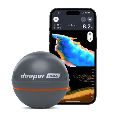 Deeper MAX Castable GPS Fish Finder  Portable Chirp Sonar Depth and Fish