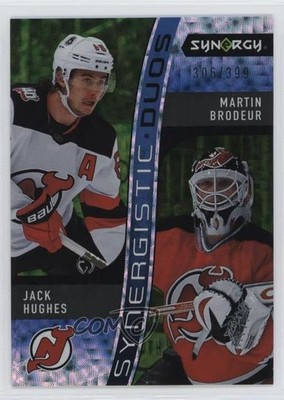 2023 Synergy Synergistic Duos Star-Legend Green Jack Hughes Martin Brodeur n7r