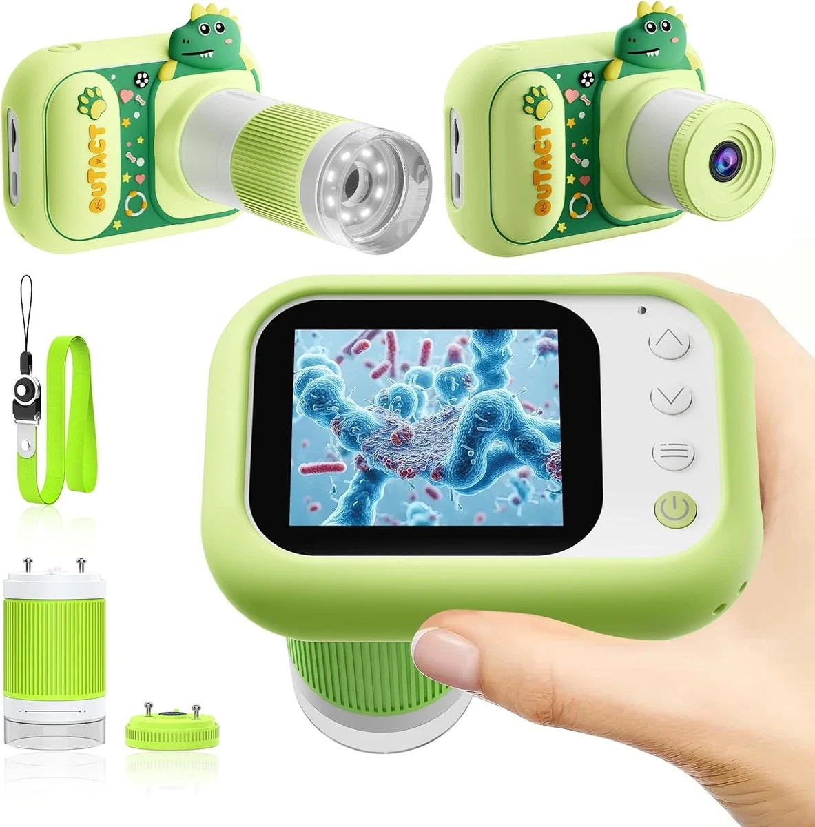 Microscopio para Niños Portátil Mini 1000X Digital con Pantalla 2.4 1080P Regalos