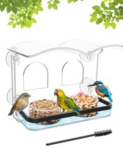 COJOSQC Window Bird Feeder with Strong Suction Cups, Clear Acrylic