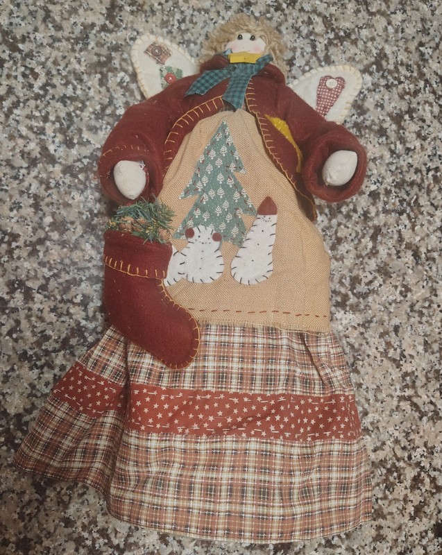 Vintage 19 Inch Country Angel Tree Topper