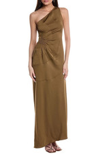 A.L.C. ALC Size 6 Paige Dress Aged Bronze Sat...