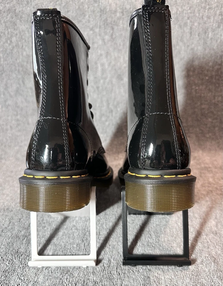 Новый в коробке Dr Martens патент Lamper черный патент шнурует вверх боевые ботинки размер 7 - Изображение 4 из 4