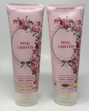 2 NEW Bath Body Works Pink Chiffon Ultimate Hydration Body Cream Lotion 8 oz