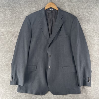 Ermenegildo Zegna Saks Fifth Blazer Men s 48L Gray Wool Silk Italy 2-Button