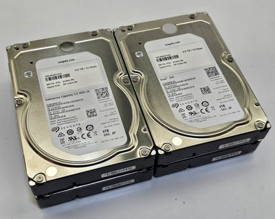 4 Pack - SEAGATE 4TB SAS 12Gb 3.5'' 7.2k ST4000NM0125 512b HDD HARD DRIVE