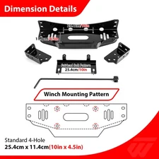 For Chevy Silverado GMC Sierra 1500 07-10 11 12 13, Hidden Winch Mounting Plate