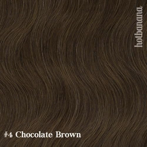 Human Hair Clip in Hair Extensions, 20 Inch-120g-7pcs #A-4 Chocolate Brown - Picture 5 of 7