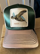 Goorin Bros The Farm Allablur Wavy Sea Turtle Green/Grey/White Trucker Hat - NWT