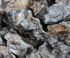 Tuxedo Lace Agate - Rough Rocks for Tumbling - Bulk Wholesale 1LB options