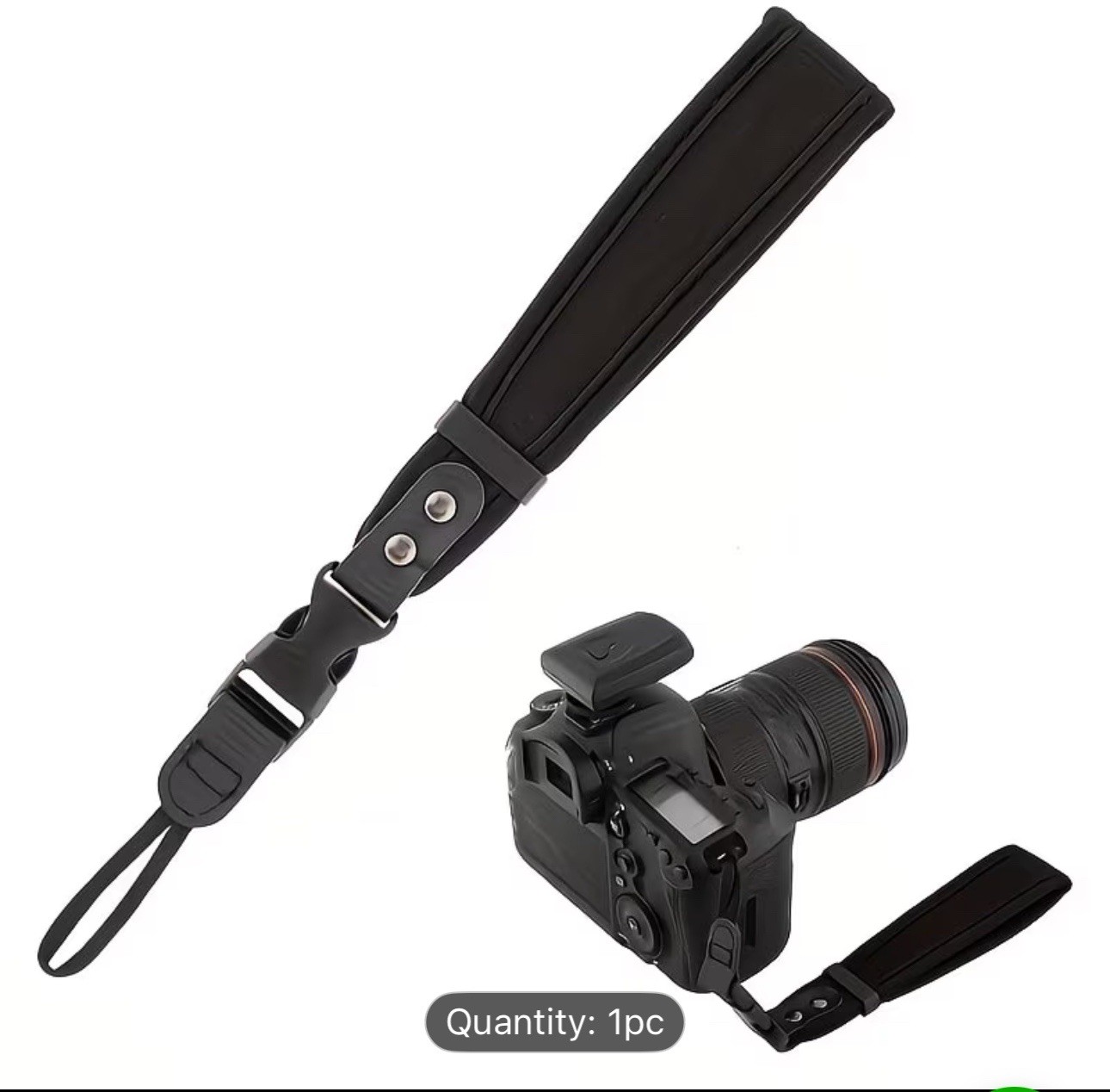 Camera Wrist Strap Neoprene Wrist Lanyard with Quick-Release Buckle Black