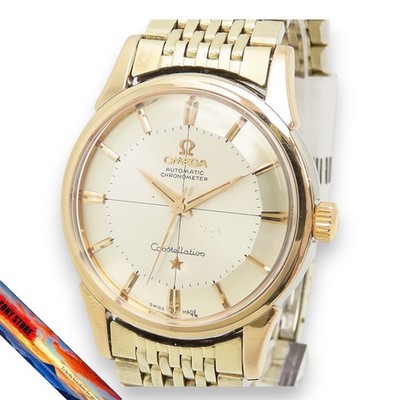 Omega Constellation 14381 Vintage Gold Dial SS/GP 34mm Automatic Watch