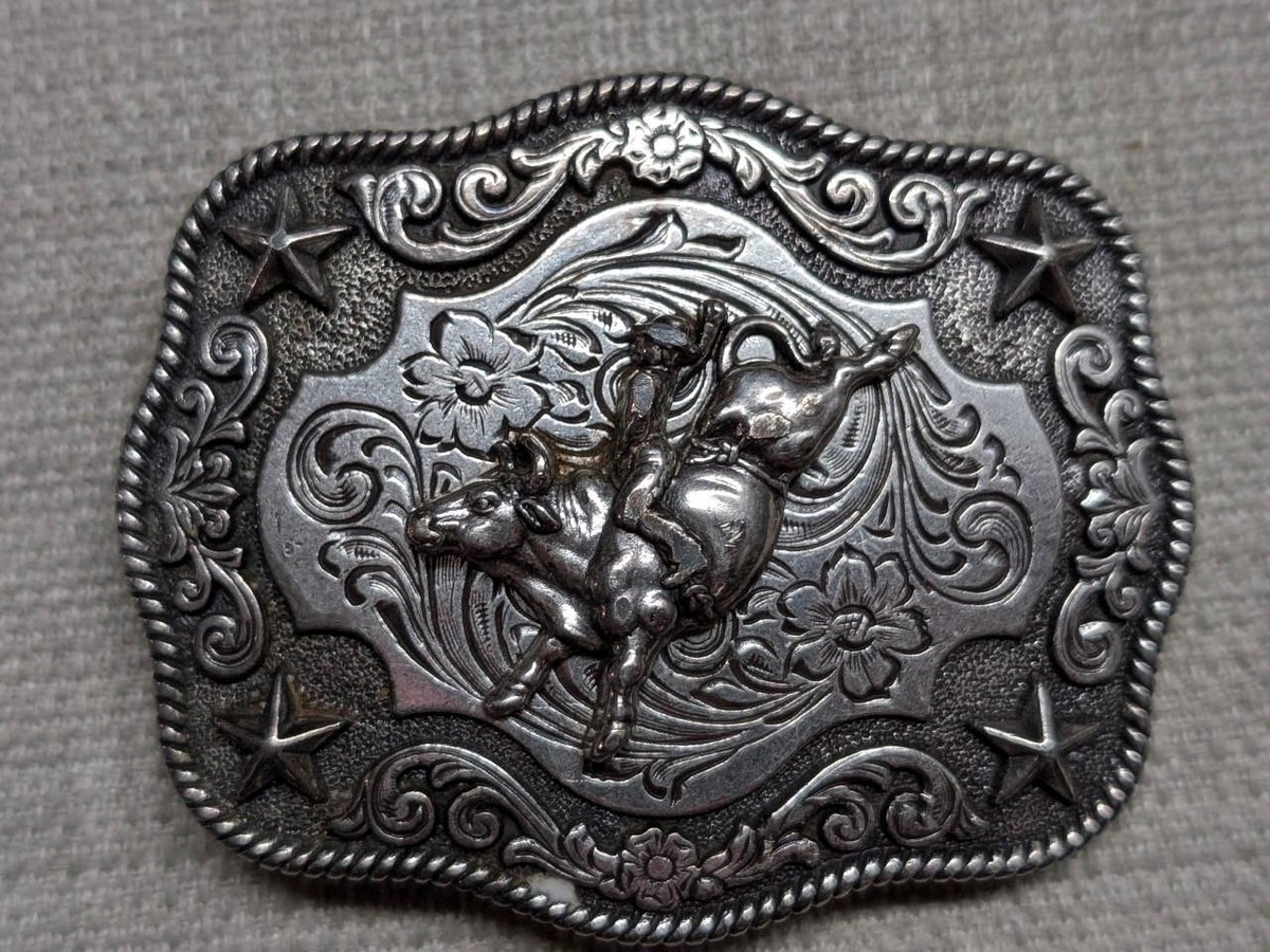 vintage NOCONA belt buckle RODEO metal steel WESTERN cowboy  display picture 1