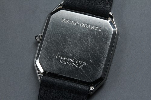 SEIKO Credor 6020-5080 Tank Blue Dial Quartz Men