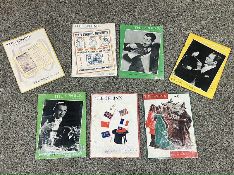Lot Of 7 Vintage Sphinx Magazine For Magicians 1945