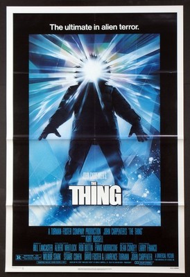 THE THING KURT RUSSELL JOHN CARPENTER SCI-FI 1982  1-SHEET NEAR MINT FOLDED