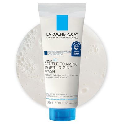 La Roche-Posay Lipikar AP+ Gentle Foaming 3.38 Fl Oz (Pack of 1), Clear 