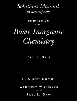 Solutions Manual T/A Basic Inorg Ch by F. Albert Cotton (English) Paperback Book
