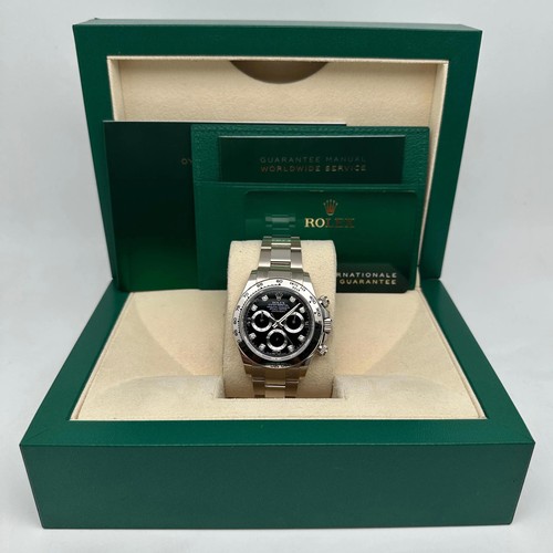 Rolex Daytona 116509 18K White Gold Black Diamond Dial Watch B&P Mint 2020's