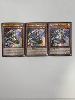 YUGIOH: 3x Inspector Boarder Ultra Rare NM DUDE-EN031