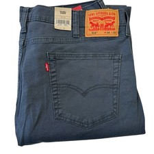 Levi's 514 Straight Fit Jeans Men's 38x30 Blue Gray Stretch Denim NWT