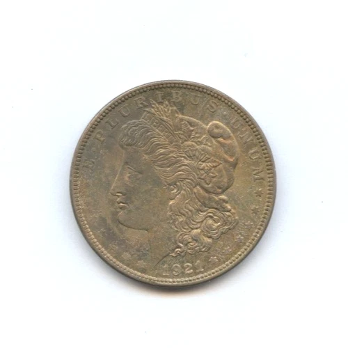 1921 Morgan Silver Dollar, Nice Color BU Condition