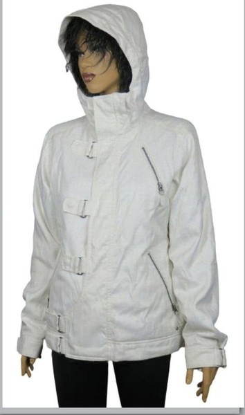 Women Burton Jacket White Polyester 34 / XS / 42