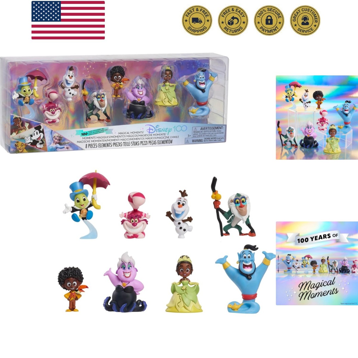 Disney100 of Magical Moments, Limited Edition 8-piece Figure Set