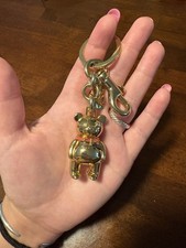 Coach Gold 3d Bear Bag Charm Key Chain