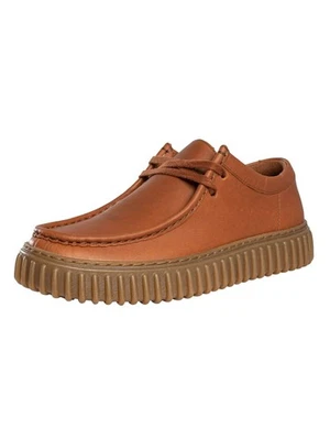 Clarks Pour des hommes Chaussures en cuir Torhill Lo, marron - Photo 1/4