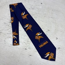 Vintage Ralph Marlin 1993 Minnesota Vikings Necktie Made In The Usa