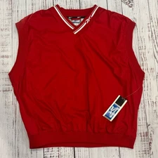 Reebok Vintage 90s Pullover Vest 2XL NWT Red V-Neck Windbreaker Streetwear Retro