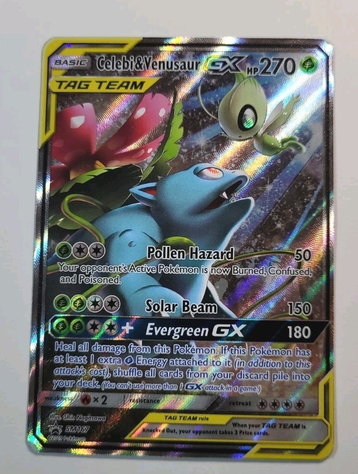 Celebi & Venusaur GX Promo SM Promos SMP Grass Holofoil SM167  MP