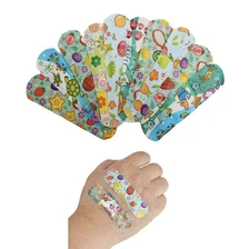 100PCS Kids Cartoon Waterproof Band Aid Stickers: Fun & Safe Wound Care - NEW