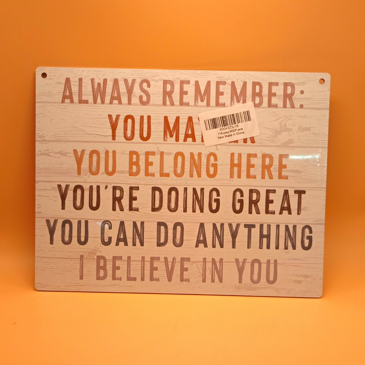 Always Remember Quote Wood Wall Sign Plaque, Ready To Hang, 12x8 Medium